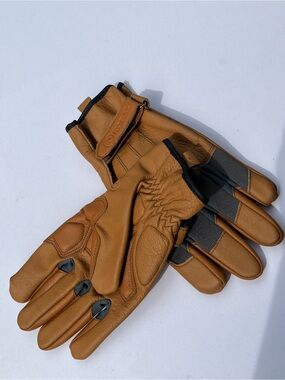 Kobalt Large Leather Gloves Tan Work Padded Palm Outdoors 1 Pair